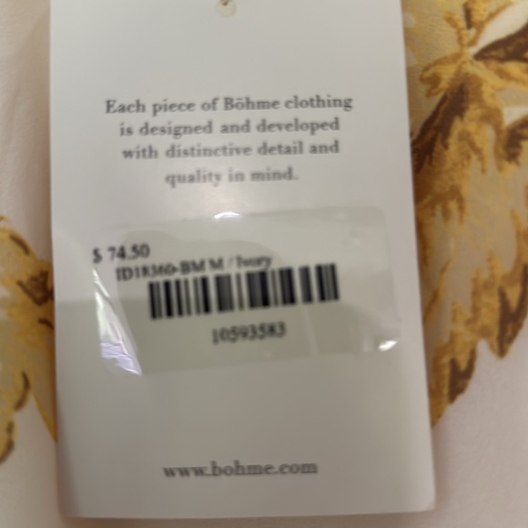 Bohme NWT white and yellow tiered dress. Size medium. - Picture 12 of 12